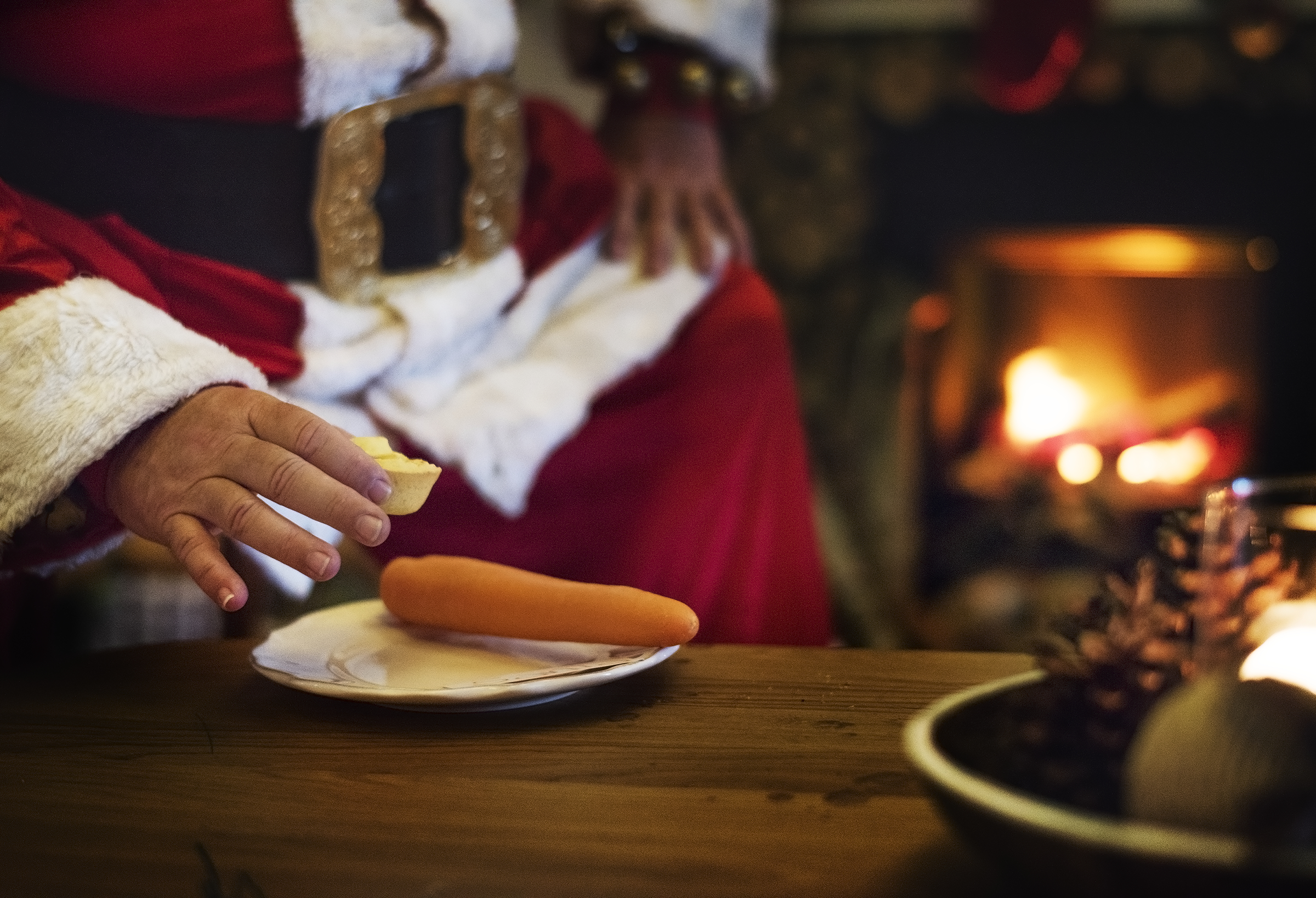 Santa Claus with snack