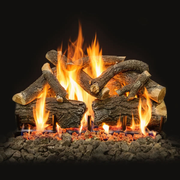 Grand Canyon Arizona Weathered Oak Charred Gas Log Set